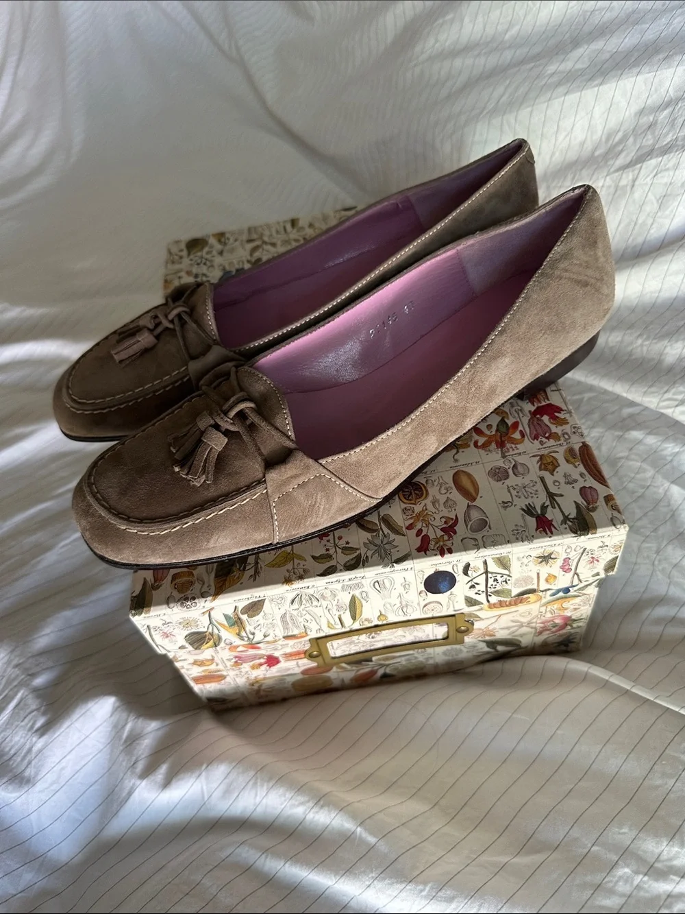 Boden - Taupe Suede Tassel Driving Loafers - 9.5